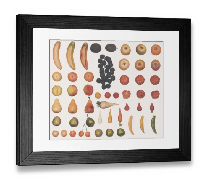 Framed Print : Marzipan Fruits and Veg Date: 1935 Framed Print : Marzipan Fruits and Veg Date: 1935
