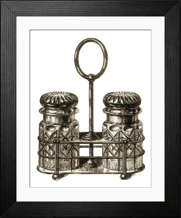 Framed Print : Salt and Pepper Shakers Date: 1883 Framed Print : Salt and Pepper Shakers Date: 1883