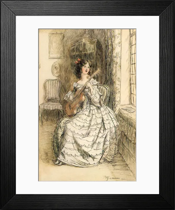 Framed Print : Girl with Guitar Framed Print : Girl with Guitar