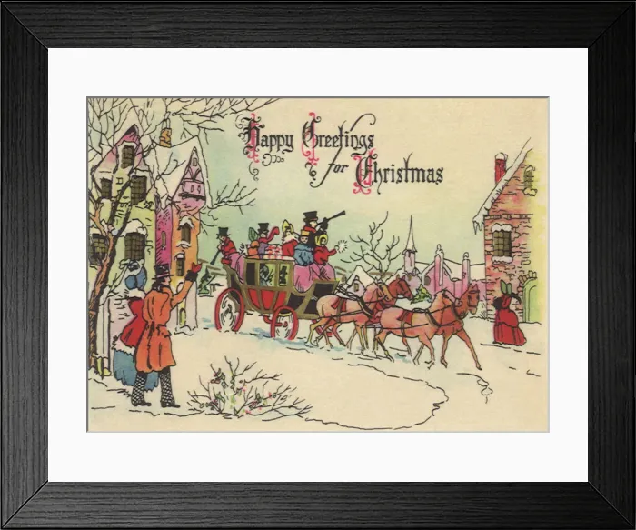 Framed Print : Caroler Carriage Date: 1940 Framed Print : Caroler Carriage Date: 1940