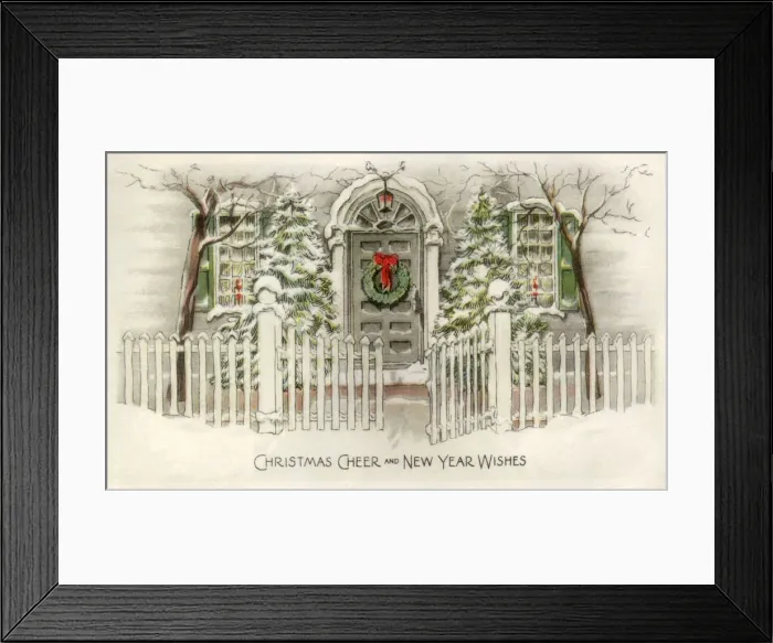 Framed Print : Wreath on the Door Date: 1940 Framed Print : Wreath on the Door Date: 1940