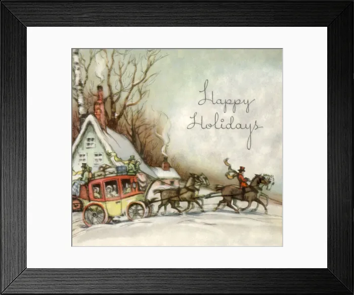 Framed Print : Coach in Winter Date: 1940
