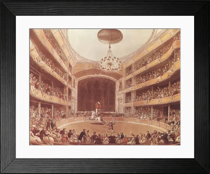 Framed Print : Astleys Ampitheater. Paris. Date: 1800 Framed Print : Astleys Ampitheater. Paris. Date: 1800