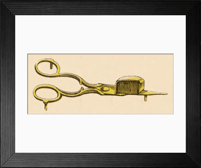 Framed Print : Gold-Plated Shears Date: 1880 Framed Print : Gold-Plated Shears Date: 1880
