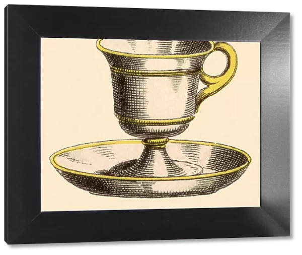 Silver and Gold Teacup Date: 1880