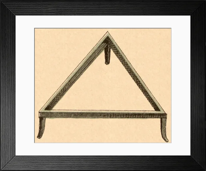 Framed Print : Triangular Trivet Date: 1880 Framed Print : Triangular Trivet Date: 1880