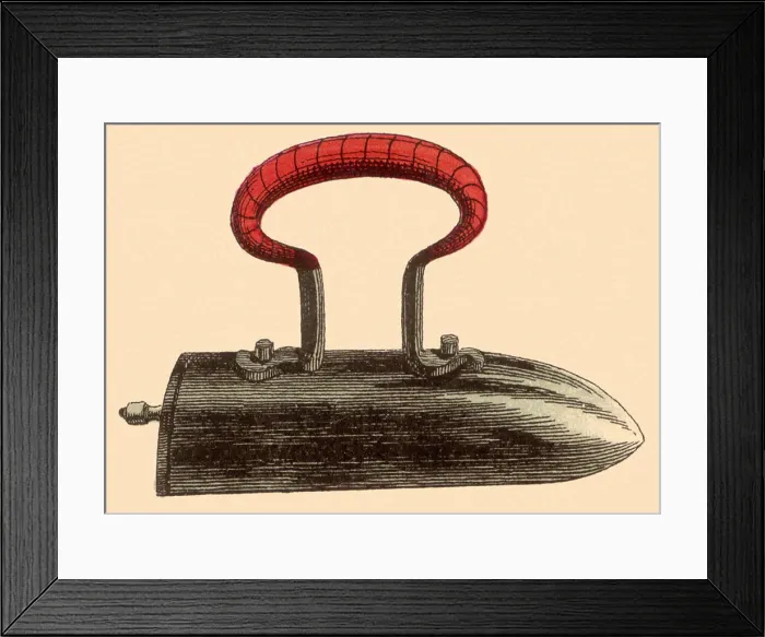Framed Print : Old-Fashioned Iron Date: 1880 Framed Print : Old-Fashioned Iron Date: 1880