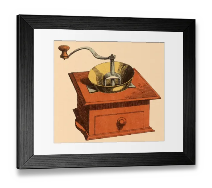 Framed Print : Hand-Cranked Grinder Date: 1880 Framed Print : Hand-Cranked Grinder Date: 1880