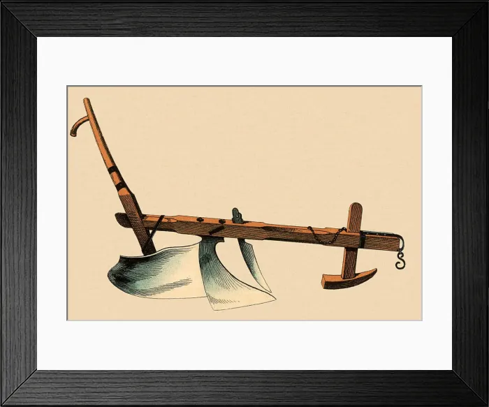 Framed Print : Farming Equipment Date: 1880 Framed Print : Farming Equipment Date: 1880