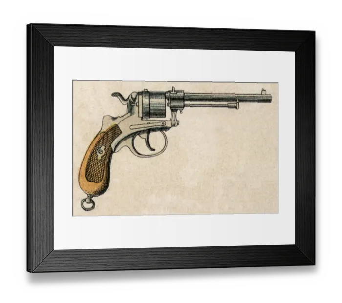 Framed Print : Pistol with Ring Date: 1880 Framed Print : Pistol with Ring Date: 1880