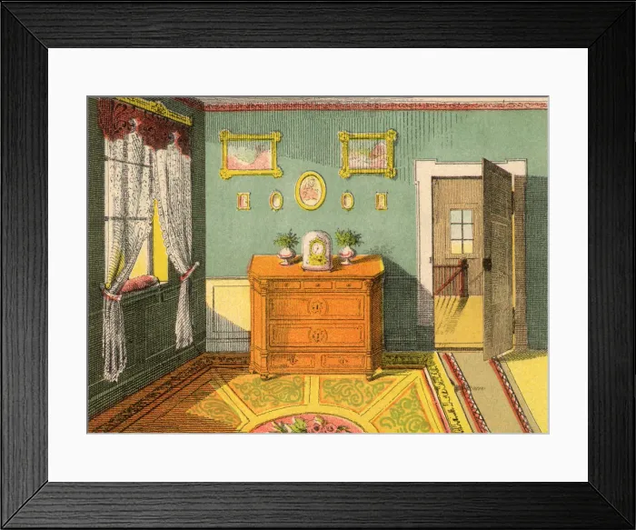 Framed Print : Bedroom Dresser Date: 1880 Framed Print : Bedroom Dresser Date: 1880