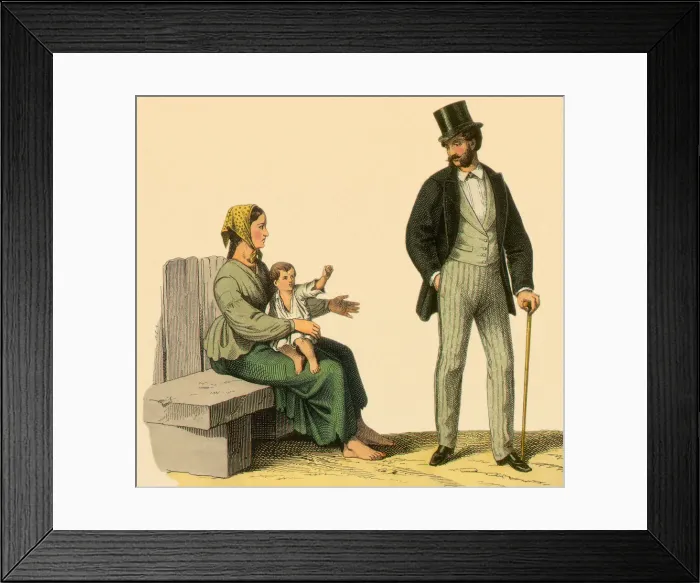 Framed Print : Woman, Child, and Man Date: 1880 Framed Print : Woman, Child, and Man Date: 1880