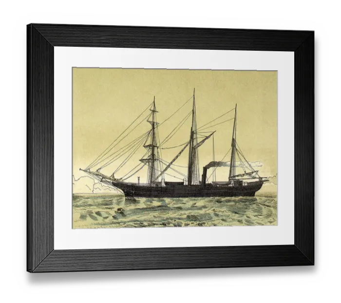 Framed Print : Full Steam Ahead Date: 1880