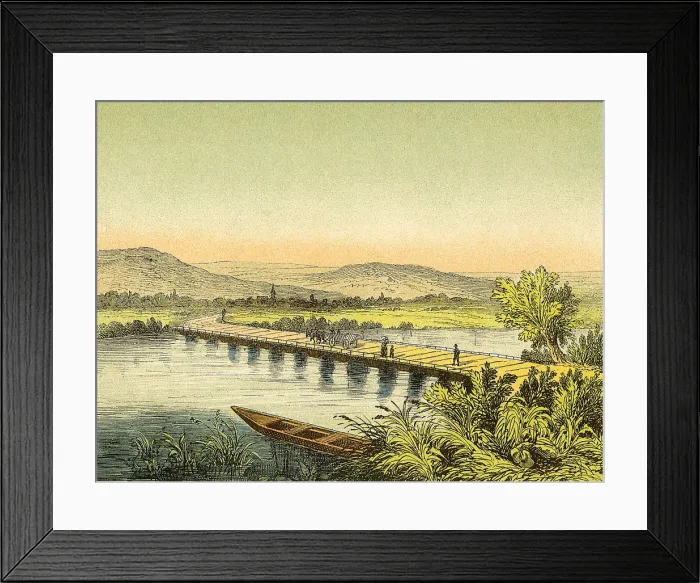 Framed Print : Bridge and Causeway Date: 1880 Framed Print : Bridge and Causeway Date: 1880