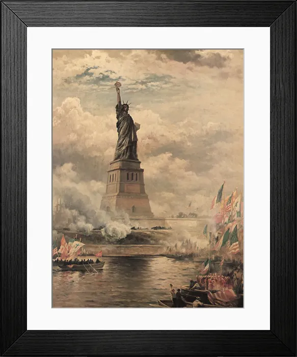 Framed Print : Unveiling of Liberty Date: 1886 Framed Print : Unveiling of Liberty Date: 1886