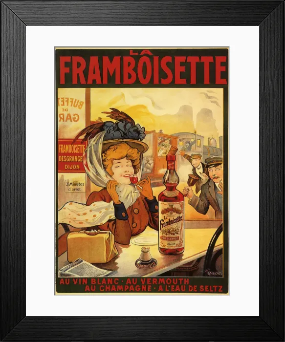 Framed Print : Woman Sipping Liqueur at Station Date: 1905 Framed Print : Woman Sipping Liqueur at Station Date: 1905