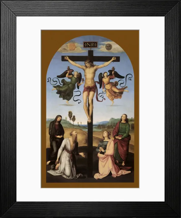 Framed Print : Christ on the Cross with the Virgin Date: 1502 Framed Print : Christ on the Cross with the Virgin Date: 1502