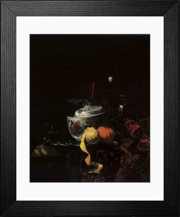 Framed Print : Still Life with Chinese Porcelain Bowl Date: 1662 Framed Print : Still Life with Chinese Porcelain Bowl Date: 1662