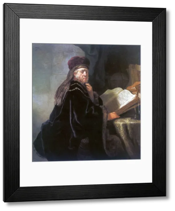 Framed Print : Biblical Figure at a Study Desk Date: 1634 Framed Print : Biblical Figure at a Study Desk Date: 1634