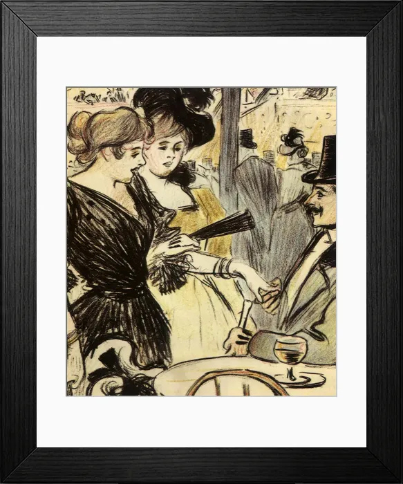 Framed Print : Men and Women at the Moulin Rouge Date: 1900 Framed Print : Men and Women at the Moulin Rouge Date: 1900