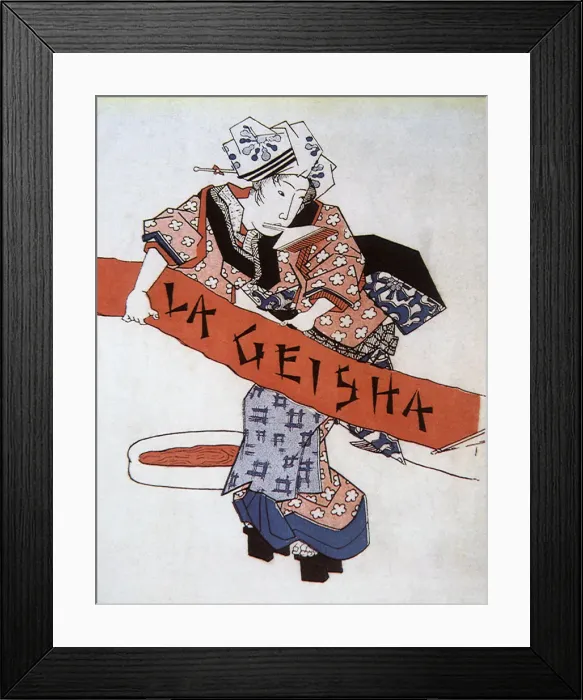 Framed Print : La Geisha Date: 1900