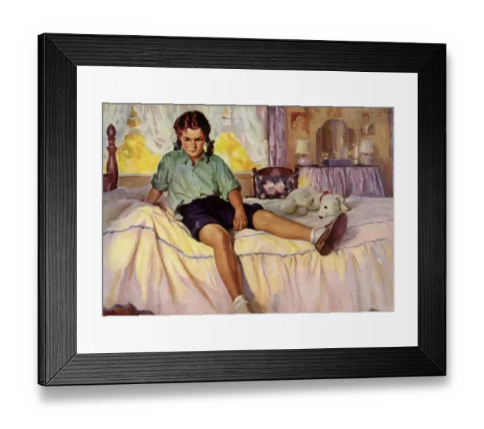 Framed Print : Moody Young Teen Date: 1944