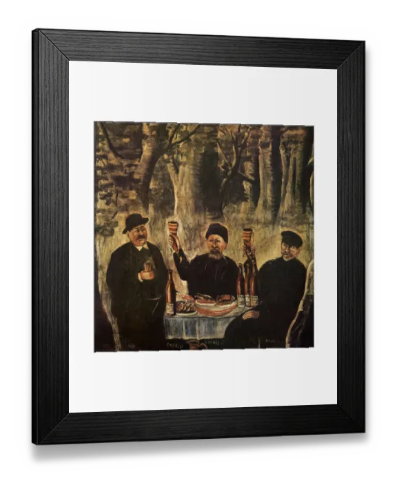 Framed Print : Townsfolk Carousing in Woods Date: 1910 Framed Print : Townsfolk Carousing in Woods Date: 1910