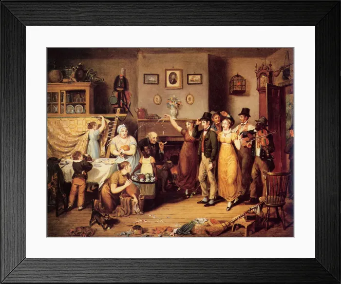 Framed Print : Quilting Frolic Date: 1792 Framed Print : Quilting Frolic Date: 1792