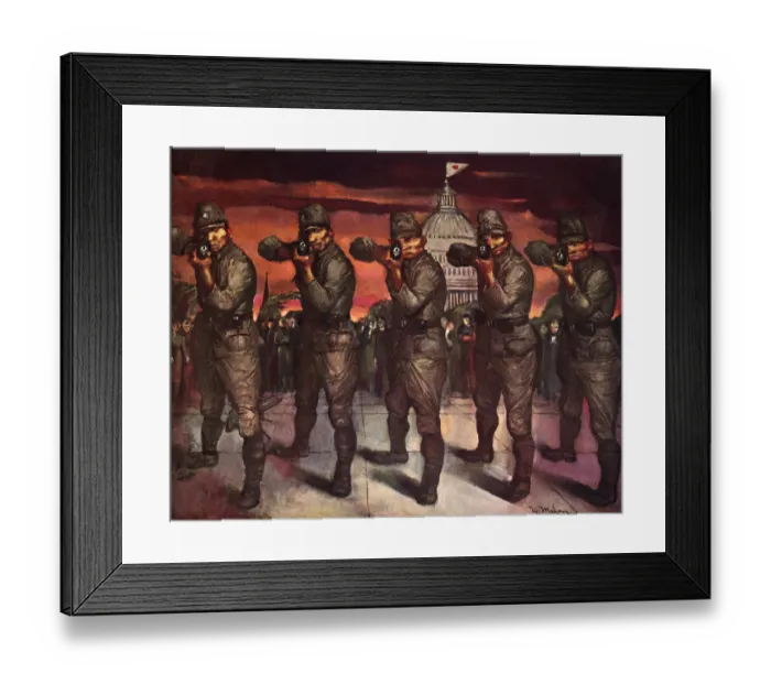 Framed Print : Japanese Firing Squad before Capitol Building Framed Print : Japanese Firing Squad before Capitol Building