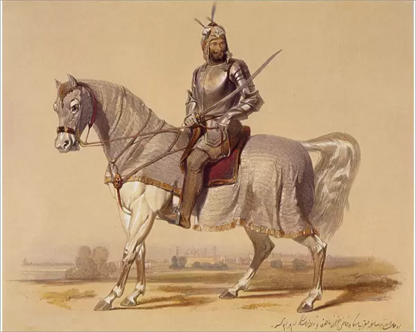 Sikh Warrior on Horse, India 1847 Date: 1847