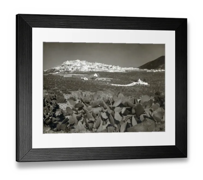 Framed Print : Village of Pyrgos, Santorini, Greece. Date: circa 1940s Framed Print : Village of Pyrgos, Santorini, Greece. Date: circa 1940s