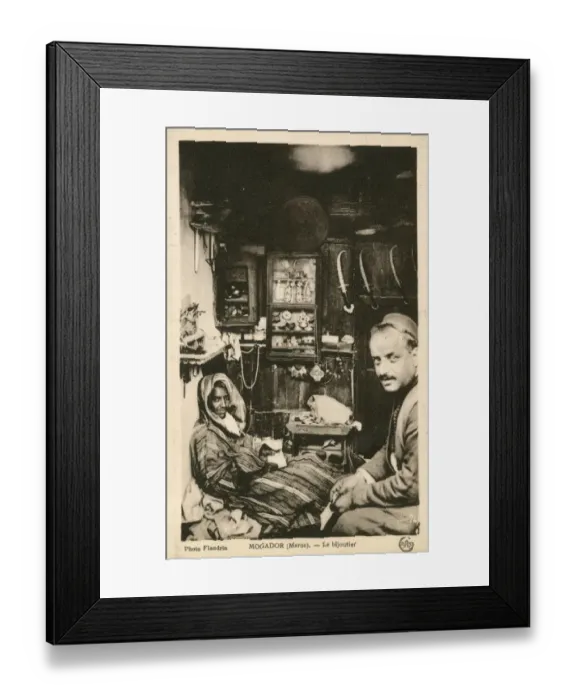 Framed Print : A Moroccan Jeweller in his small shop / workshop at Essaouira (Mogador), Morocco Framed Print : A Moroccan Jeweller in his small shop / workshop at Essaouira (Mogador), Morocco