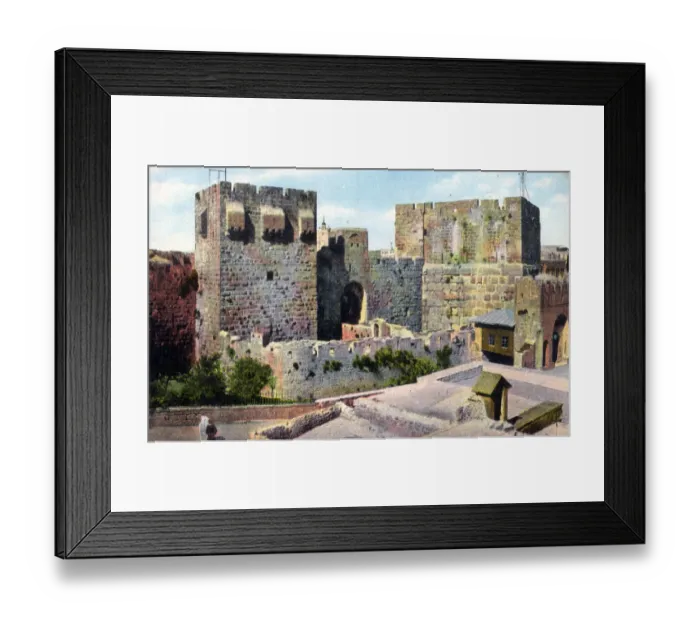 Framed Print : The Tower of David - Jerusalem, Israel Date: circa 1910s Framed Print : The Tower of David - Jerusalem, Israel Date: circa 1910s