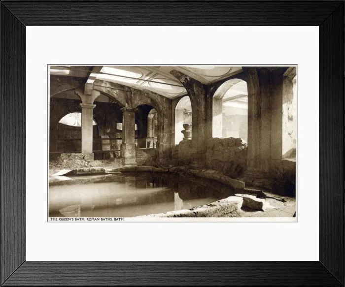 Framed Print : The Queens Bath - The Roman Baths, Bath, Somerset, England. Date: circa 1920s Framed Print : The Queens Bath - The Roman Baths, Bath, Somerset, England. Date: circa 1920s