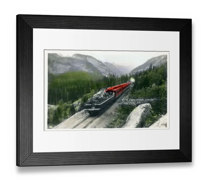 Framed Print : Candian Pacific Railway - TransCanada Limited - near Field, British Columbia, Canada Framed Print : Candian Pacific Railway - TransCanada Limited - near Field, British Columbia, Canada