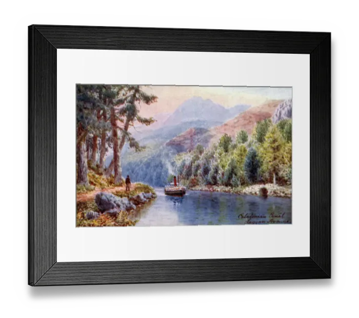 Framed Print : Laggan Avenue on the Caledonian Canal entered when travelling from Fort William after Framed Print : Laggan Avenue on the Caledonian Canal entered when travelling from Fort William after