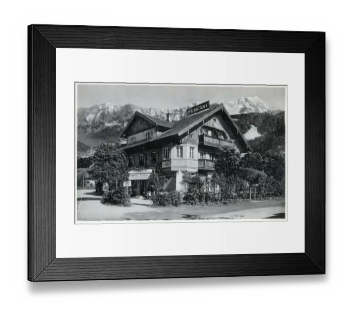 Framed Print : Postillon Guesthouse and butchers shop - Garmisch-Partenkirchen Framed Print : Postillon Guesthouse and butchers shop - Garmisch-Partenkirchen