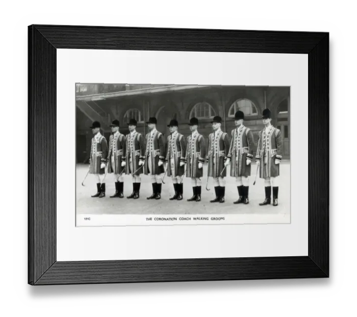 Framed Print : The Coronation Coach Walking Grooms - Coronation of Queen Elizabeth II - June 2, 1953 Framed Print : The Coronation Coach Walking Grooms - Coronation of Queen Elizabeth II - June 2, 1953