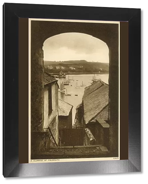 A Glimpse of Falmouth Harbour, Cornwall. Date: circa 1920s