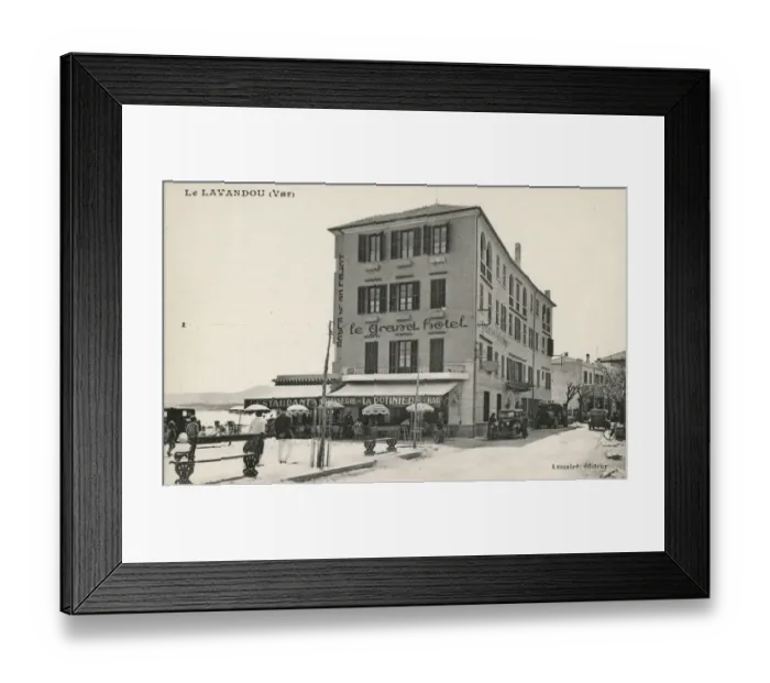 Framed Print : Le Grand Hotel at Le Lavandou in the Var Department in the Provence-Alpes-Cote d Azur Framed Print : Le Grand Hotel at Le Lavandou in the Var Department in the Provence-Alpes-Cote d Azur