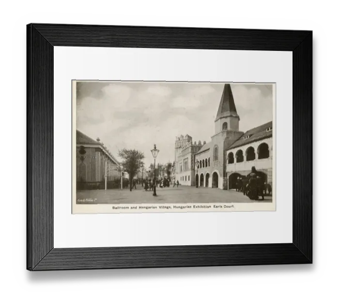 Framed Print : Ballroom and Hungarian Village - Hungarian Exhibition, Earls Court, London Date: 1908 Framed Print : Ballroom and Hungarian Village - Hungarian Exhibition, Earls Court, London Date: 1908