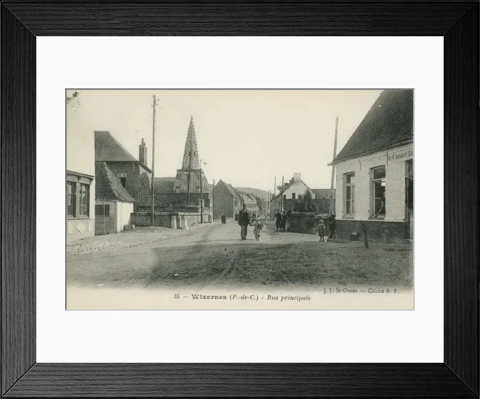 Framed Print : Main High Street of Wizernes, Pas de Calais department, Hauts-de-France Region, France Framed Print : Main High Street of Wizernes, Pas de Calais department, Hauts-de-France Region, France