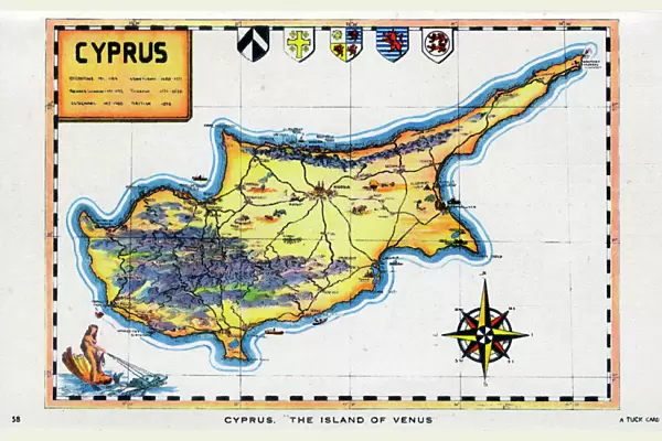 Map of Cyprus - The Island of Venus