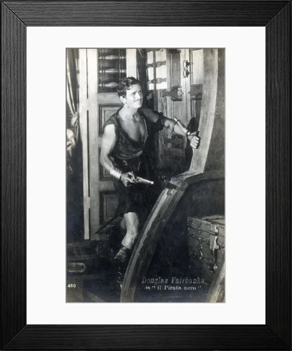 Framed Print : Douglas Fairbanks in The Black Pirate Framed Print : Douglas Fairbanks in The Black Pirate