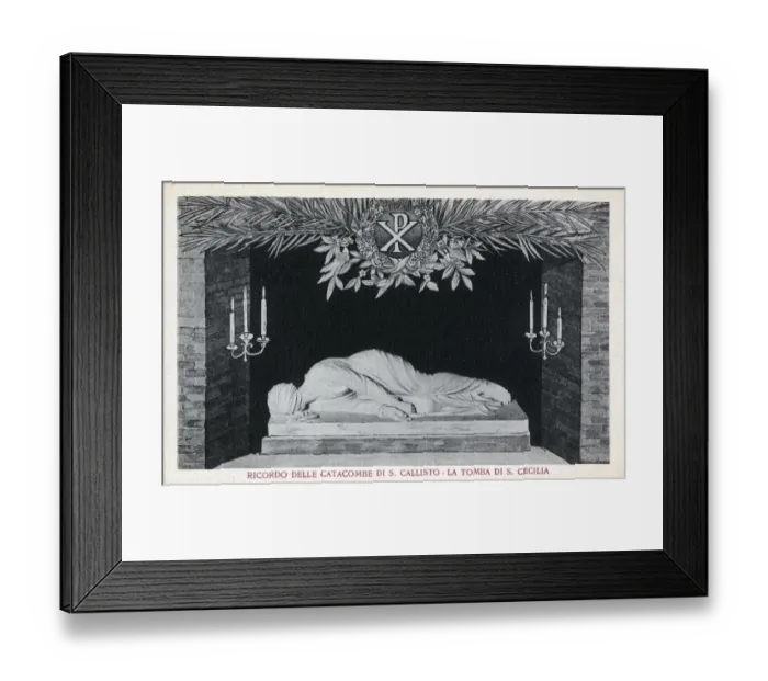 Framed Print : The grave of Saint Cecilia - Catacomb of Callixtus Framed Print : The grave of Saint Cecilia - Catacomb of Callixtus