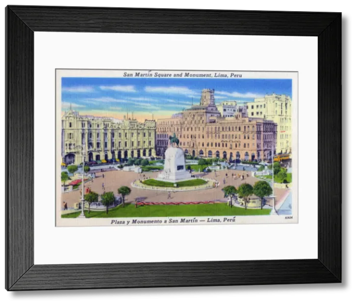 Framed Print : San Martin Square and Monument, Lima, Peru Framed Print : San Martin Square and Monument, Lima, Peru