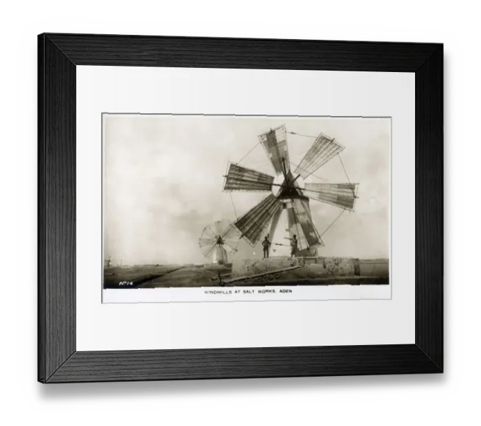 Framed Print : Windmills at the Salt Works - Aden, Yemen Framed Print : Windmills at the Salt Works - Aden, Yemen