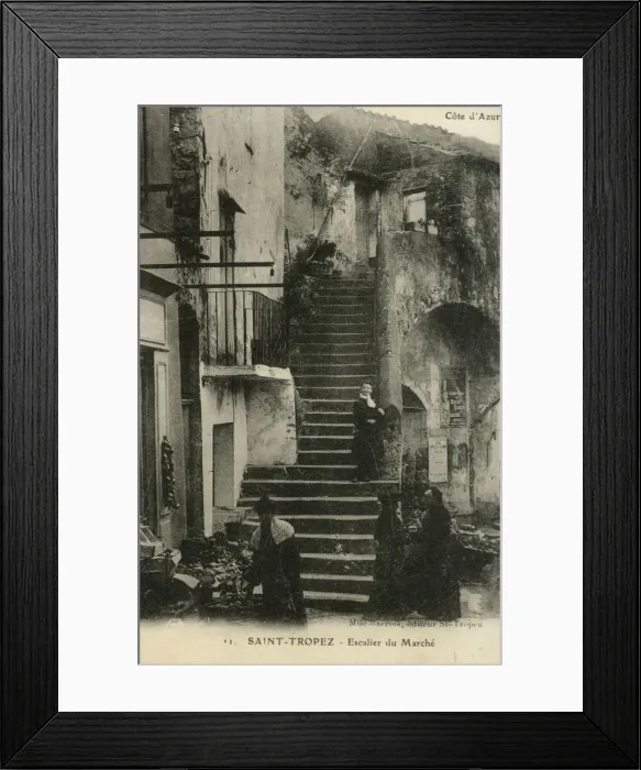 Framed Print : Market Stairs (Escalier du Marche) - Saint Tropez, France Framed Print : Market Stairs (Escalier du Marche) - Saint Tropez, France