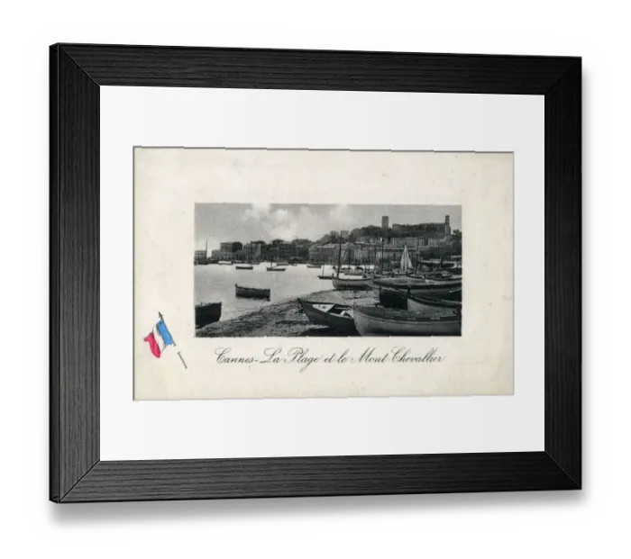 Framed Print : Cannes, France - the Beach and Mont Chevallier Framed Print : Cannes, France - the Beach and Mont Chevallier