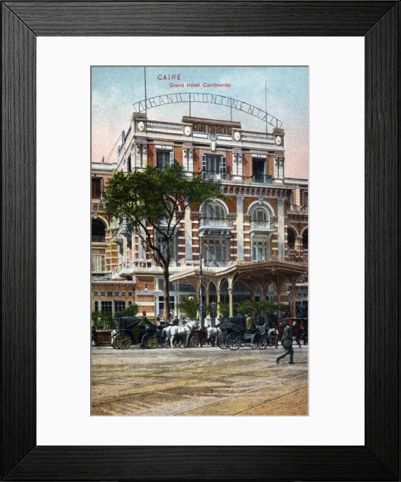 Framed Print : Cairo, Egypt - The front of the Grand Hotel Continental Framed Print : Cairo, Egypt - The front of the Grand Hotel Continental